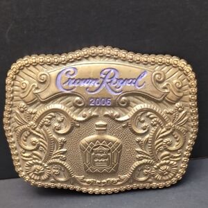 Crown Royal 2006 Whisky,Brass Belt Buckle.
